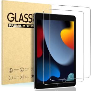 Cutebe 2 Pack Screen Protector for ipad 9th 8th 7th Generation,Tempered Glass with Touch Sensitive, Anti-Scratch, Bubble Free and Case Friendly 10.2 Inch