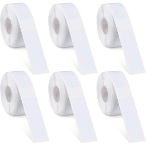 6 Rolls Label Maker Tapes for Phomemo D30, 960 Pcs 12 x 40mm Thermal Labels Printer Sticker Paper with Self-Adhesive Waterproof Adhesive Label Printer Tape Paper for Office Household Supplies