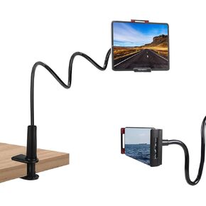 Tablet Stand Holder,Gooseneck Tablet Stand for Bed Adjustable Flexible Arm Lazy Tablets Mount Clamp Phone Stand for Desk Compatible with 4-10 Inches Device Cell Phone Holder
