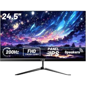 LXZ Curved Gaming Monitor 27 Inch PC Monitor 180hz, Full HD 1080P Frameless 1800R Gaming Display with FreeSync & Eye-Care Technology, DP, HDMI Port - Black