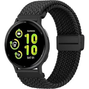 Vancle Bands Compatible with Garmin Vivoactive 5 / Vivoactive 3 Watch Band, Garmin Venu 2 Plus / Venu Sq / Venu Bands Women Men, Soft Adjustable Stretchy Nylon Loop Sport Replacement Strap for Garmin Vivoactive 5, Venu 2 Plus, Venu Sq, Venu, Vivomove Spor
