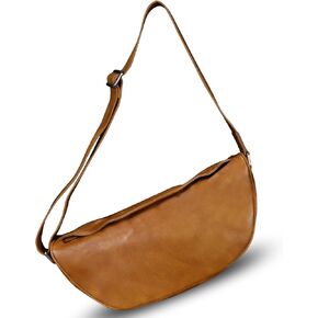 Genuine Leather Sling Bag Crossbody Casual Daypack Vintage Handmade Hiking Chest Shoulder Backpack Motorcycle Bag