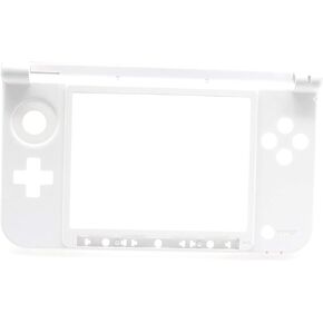 Replacement Hinge Part Bottom Middle Shell Housing Cover Midframe Case for Nintendo 3DS XL / 3DS LL (White)