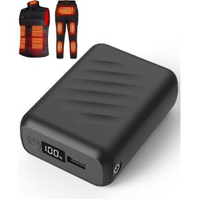 20000mAh 7.4V Heated Vest Battery Pack Compatible with ORORO and Venustas, Battery for Heated Vest with LED Display and 2 Adapter Cable, Power Bank for Heated Vest, Jacket(No for 5V Heated Device)