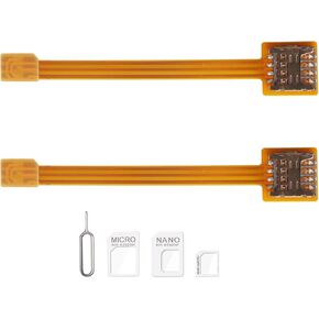 Nano SIM to Micro SIM Card Extension Cable Cell Phone Card Slot Nano SIM Card Extension Cable Adapter FPC Test Board SIM Card Holder Repair Test Board Card Reader length 3.9in/10cm（2pcs）