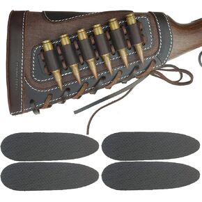 Cowhide Rifle Pouches Case Rifles Buttstock with Cartridge Shell Holder 30-06,.308,.223,45-70 .410