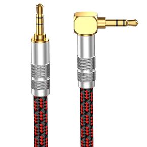 3.5mm Aux Cord 6.5ft/2m,Audiophile Stereo Audio Cable Braided Gold-Plated Unbreakable for Laptop Tablets,Headphones, Smartphones,Cars,MP3 Players