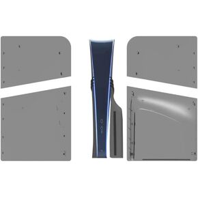 Transparent Console Case for PS5 Pro Disc Edition Hard Faceplate Transparent Protector Console Protective Shell Accessories (Translucent Blue)