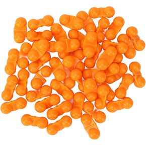 Honio 50pcs أسماك الأسماك المحمولة بأغشية السلور ، خط الصيد ، خط الصيد ، خط الصيد ، خط الصيد ، بنية جرس مزدوجة ، بنية معدنية على نطاق واسع لجذب الأسماك (برتقالية)