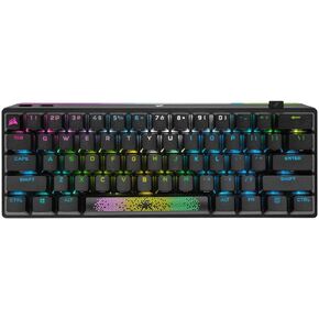 Corsair K70 PRO MINI WIRELESS RGB 60% Mechanical Gaming Keyboard (Fastest Sub-1ms, Swappable CHERRY MX Speed Keyswitches, Aluminum Frame, PBT Double-Shot Keycaps) QWERTY, NA Layout - Black