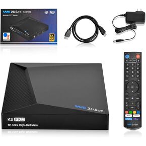 K3 PRO 2024 Newest Media Box 6K Ultra HD,Ram 4GB Storage 32GB,Includes Voice Remote,HDMI Cable