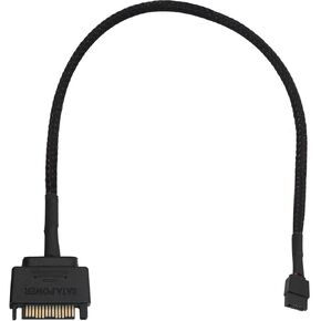 Power Supply 15PIN to 6PIN Power Adapter Cable SATA to Optical Drive Power Cable Sleeve Grid 30cm Power Connector Slim Disk Drive Power Supply