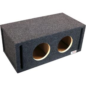 Atrend 8DQV 8" Dual Vented Subwoofer/Speaker Enclosure Made in USA, Gray