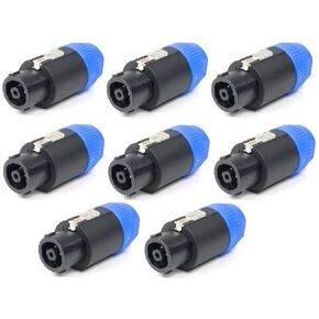 (8 Pack) Neutrik NL8FC SpeakON 8 Pole Speaker Cable Connector with Latch Lock