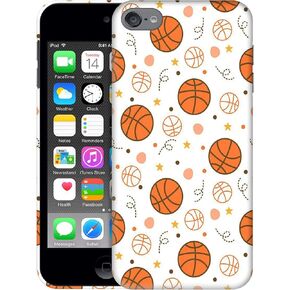 SM Cases iPod Touch 7 Case, iPod Touch 6 Case, iPod Touch 5 Case - Basketball Pattern Design 3D Printed Phone Back Hard Plastic Cover Case for iPod Touch 7/6 / 5.