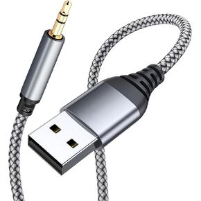 Pastall Aux to USB Adapter,39 inch USB to 3.5mm TRS Cable for iPod Shuffle MP3 Player Headphones and Other Devices.Not Compatible with PS3/TV/car/xbox,and Not Supporting Microphone/Charging Function