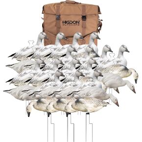 Higdon Outdoors Flats Snow/Blue Goose Motion Combo Pack | 48 شركان ظلية مع حقيبة شرك