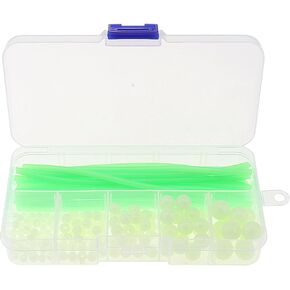 OriGlam Luminous Fishing Beads Glow Fishing Beads Fishing Rigs & Luminous Tube Line, Luminous Rigging Tube Fishing Angling Glow Tubing Tool for Fishing Rigs