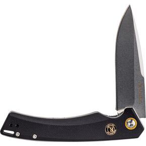 Remington R15734: Edc Drop Point Blade Liner Lock Folder 4.75" Blk G10 Handle