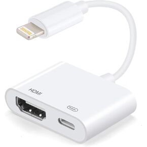 Lightning to HDMI Adapter for iPhone to TV, [Apple MFi Certified] 1080P Digital AV Adapter 4K Sync Screen Connector Cable Compatible for iPhone 14 13 12 11 XS XR X 8 iPad to HDTV Projector Monitor