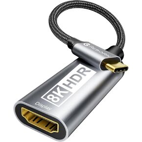 Reborn USB-C to HDMI 2.1 Adapter 8K@60Hz, Type C to HDMI Converter 4K@144Hz [Thunderbolt 3/4 Compatible] - Supports 48Gbps, Adapter HDMI for MacBook Pro/Air, iPad, Other USB-C Laptops