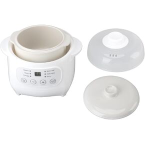 Haofy 200W Mini Ceramic Stew Cooker, 1L Capacity Electric Slow Cooker Porridge Soup Pot, Multifunctional with PTC Heating Technology