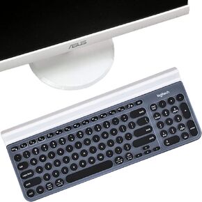 Keyboard Cover Skin for Logitech K780 Multi-Device Wireless Keyboard, Logitech K780 Keyboard Ultra Thin Silicone Keyboard Cover -Black
