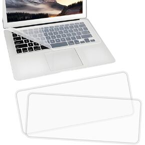 EKIND 2 Sheets Universal Waterproof and Dustproof Keyboard Cover for 12-14 Inch Laptops, with Keypad Keyboard Cover Size (L:12.2" x W:5.08"), Ultra Thin Silicone Skin Protector (Transparent)