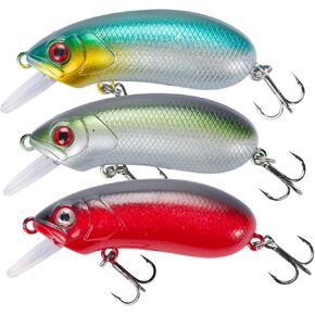 Hard Bait Short Tongue Rock Little Fat Floating Water Fake Bait, Black Diamond Hook