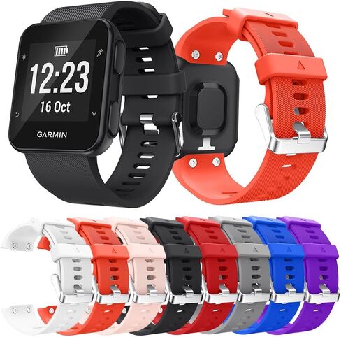 Compatible Replacement Band for Garmin Forerunner 35 Accessories Watchbands, 10 Color Replacement Watch Band with Stainless Buckle and Rubber Strap in Saudi Arabia