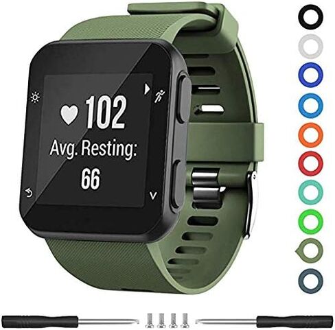 Compatible Replacement Band for Garmin Forerunner 35 Accessories Watchbands, 10 Color Replacement Watch Band with Stainless Buckle and Rubber Strap in Saudi Arabia
