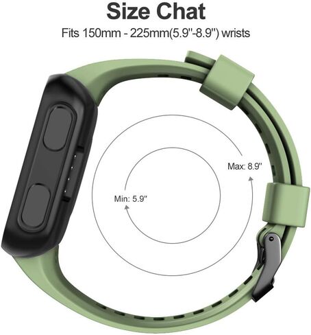 Compatible Replacement Band for Garmin Forerunner 35 Accessories Watchbands, 10 Color Replacement Watch Band with Stainless Buckle and Rubber Strap in Saudi Arabia