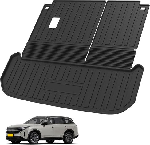 Custom Fit for Cargo Liner 2022-2024 Mitsubishi Outlander Behind 2nd Row - Black TPO All Weather Heavy Duty Waterproof Rear Cargo Tray Trunk Floor Mat Protector(Not Fit PHEV or Sport Models) in Kuwait