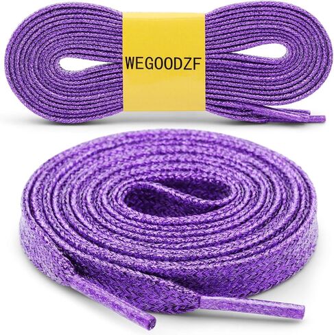 Flat Shiny Metallic Glitter Shoelaces Sequin Flat Shoe Strings[2 Pair] in Kuwait