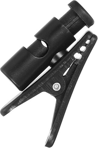 HARFINGTON 4pcs Headphone Wire Clips 1.42" Length Small Headset Cable Clamp Earphone Earplugs Cable Clothing Clip Earpiece Clamp Microphone Cord Hooks for 2-4mm Dia Round Wire, Black in Saudi Arabia