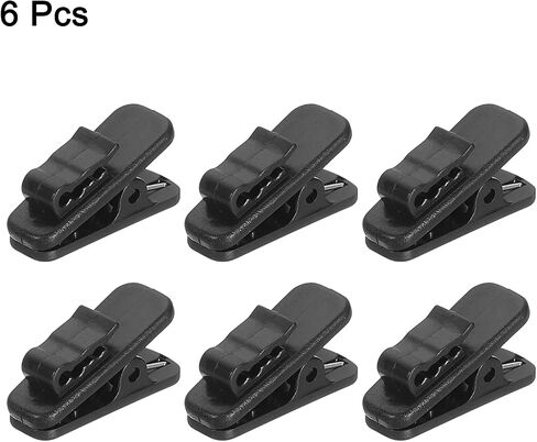 Harfington 6pcs مقاطع سلك سماعة رأس 0.94 "طول سماعة رأس صغيرة كابل سدادات أذن سماعة أذن كبلات Clamp Clamp Clamp Clamp Microphone Coll Abor in Saudi Arabia