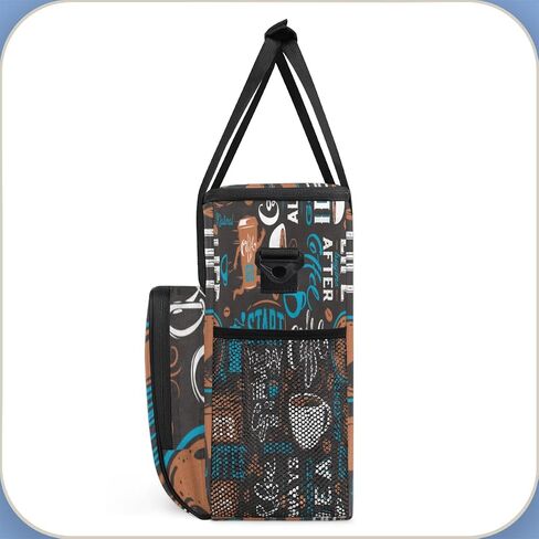 Blue Coffee Cafe Coffee Maker Carring Bag Travel Carrying Storage Tote Bag Compatible with Keurig K-Mini or K-Mini Plus Portable Single Serve Coffee Brewer Case with Pockets for K-cup Pods in Kuwait