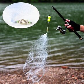 Spin Network Bait Fishing Net Outdoor Nylon Cast Hand Throw Fishing Mesh for Fishing Shrimp Minnow for Outdoor Night Fishing(10 mesh),fishing net