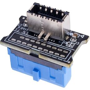 USB 3.0 Front 19PIN to 3.1 Type-C Front Panel Header Type-E Adapter 20 to 19 Pin Expansion Card for Computer Mainboard (Header-180 degree ),MUFAN-NB-A