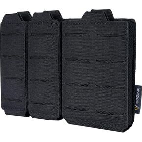 IDOGEAR Tactical 5.56mm Rifle Mag Pouch and Double 9mm Pistol Magazine Pouch Set with Open Top Quick Release and MOLLE Compatible