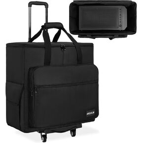 AKOZLIN Rolling Desktop Gaming Computer Tower PC Carrying Case with Detachable Cart Travel Storage Bag for Host, Keyboard and Mouse with Portable Dolly