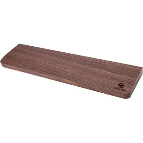 GK GAMAKAY Wooden Wrist Rest Pad, 17.32'' Compact Ergonomic Walnut Wood Hand Wrist Rest for 104 Keys Mechanical Keyboard, Non-Slip Palm Pad for Comfortable Typing and Playing (for 100%)