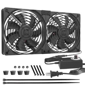 Big Airflow 240mm Computer Fan with Speed Controller Zirsso AC 110V 120V 220V 240V Variable Speed Fan for Mining Machine Cabinet Chassis Server Workstation Cooling