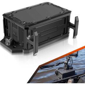 Track Mounted Battery Box for Fish Finders, Replace for YakAttack CellBlok (CLB-1002), Compatible with YakAttack Switchblade Transducer Arm, Fit for Most 7, 9, or 10 Ah 12v Batteries