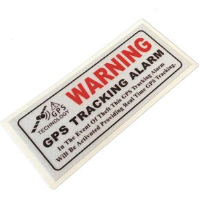 2PCS Car Styling Decals Warning GPS Tracking System Alarm Security Anti Theft Bike Sticker 10x4cm
