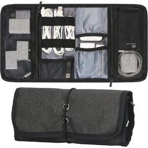 Electronic Organizer Accessories Case Waterproof Portable Digital Storage Bag Travel Cable Organizer Bag Pouch Carry Case for Power Bank, Hard Drives, Cables, Charger, Phone, Earphone, USB