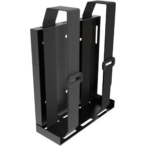 JINGCHENGMEI Universal Wall and VESA Mount -Adjustable Mount with Straps for Small Computers, UPS, Modems, Cable Boxes or Other Electronic Devices, Metal, Black