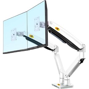 NB North Bayou Dual Monitor Desk Mount Stand Full Motion Swivel Computer Monitor Arm Fits 2 Screens up to 32'' with Load Capacity 6.6~26.4lbs for Each Monitor G75-W