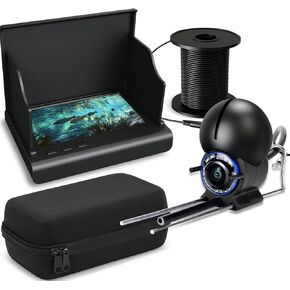 Underwater Fishing Camera, 4.3 Inch LCD and Upgraded HD Lens for Ice Lake Boat Kayak Fishing, Waterproof Fishing Camera with Infrared Night Vision Light, Portable Beginner Fish Finder with 50ft Cable