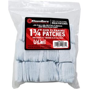 KleenBore 1-3/4" .28-.35 Cal. Cleaning Patches (500PK),White